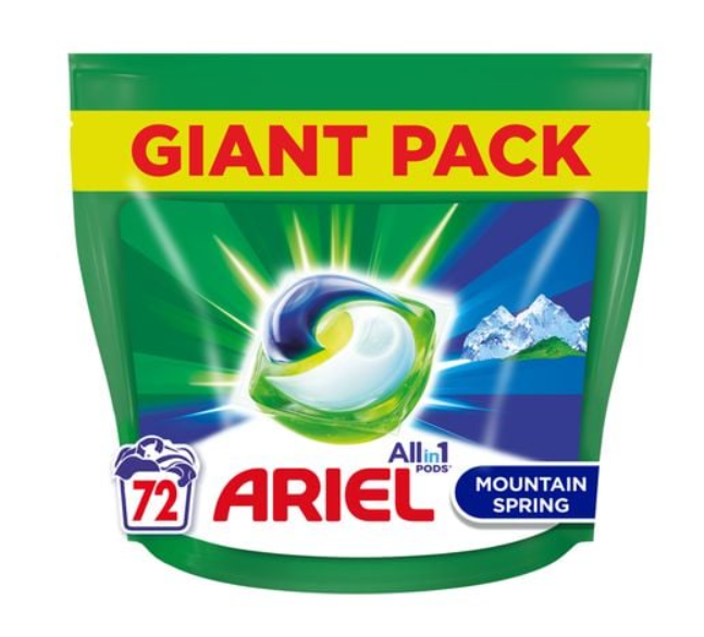 Капсулы для стирки Ариэль 72 шт (эконом упаковка) Ariel Pods 3 in1