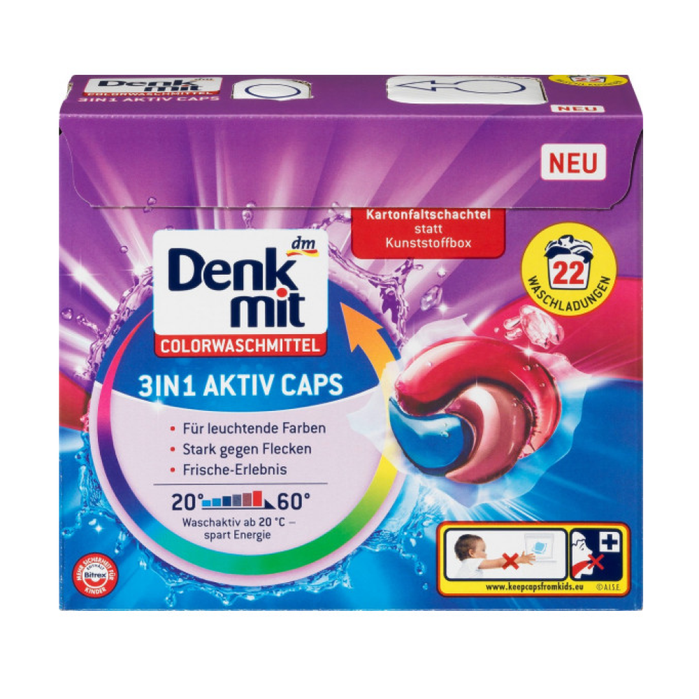 Капсулы для стирки Денк Мит 22 шт. Denk Mit Duo-Aktiv-Caps