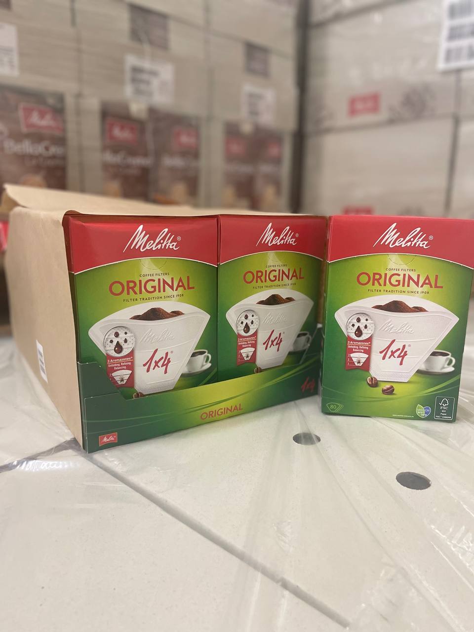 Бумажные кофе фильтры Melitta Блок 18 уп. (упаковка 80 шт.)