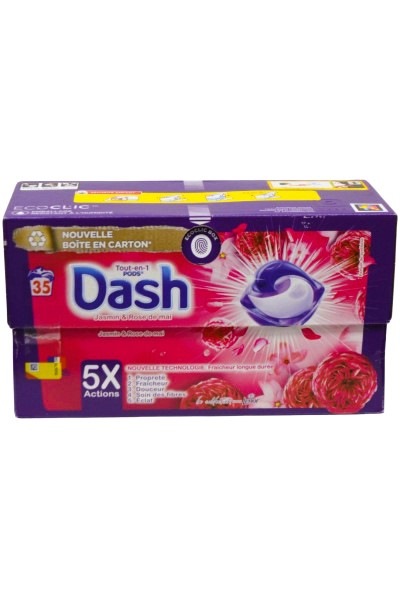 Капсулы для стирки Dash Даш 2 в 1, 33 шт.