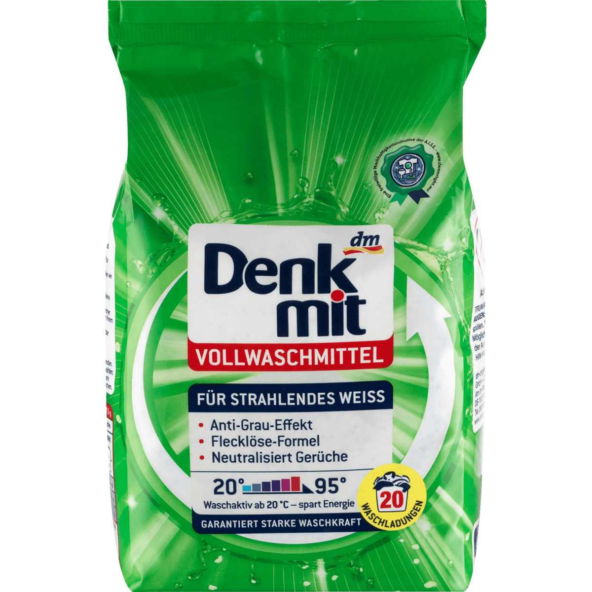 Стиральный порошок для стирки белых вещей DenkMit, 1,35 кг