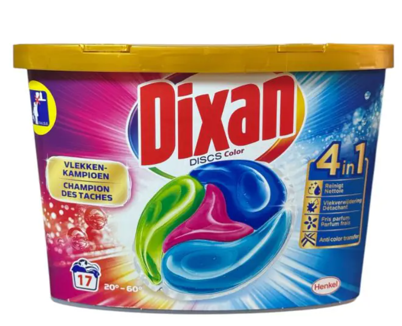 Капсули для прання Dixan discs color 4in1,17 шт