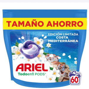 Капсули для прання Ariel Pods All-in-1 Sea Breeze & Jasmine Mediterranean Coast 60 шт