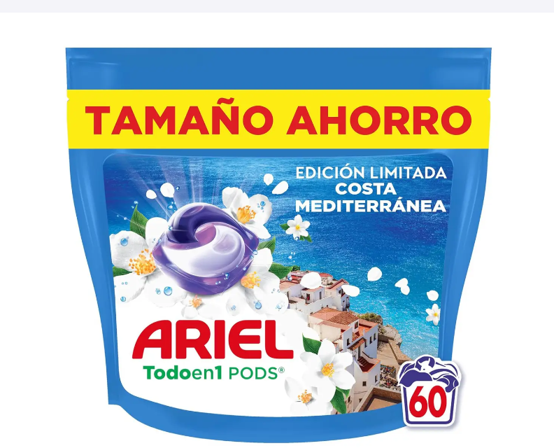 Капсули для прання Ariel Pods All-in-1 Sea Breeze & Jasmine Mediterranean Coast 60 шт