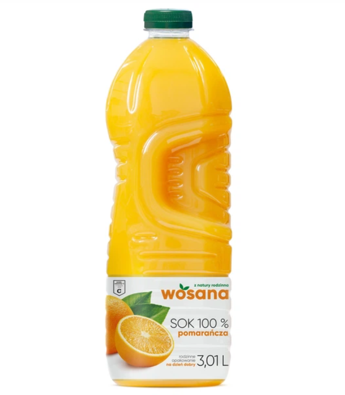 Сік апельсиновий Wosana Sok 100% 3000 мл – натуральний польський сік